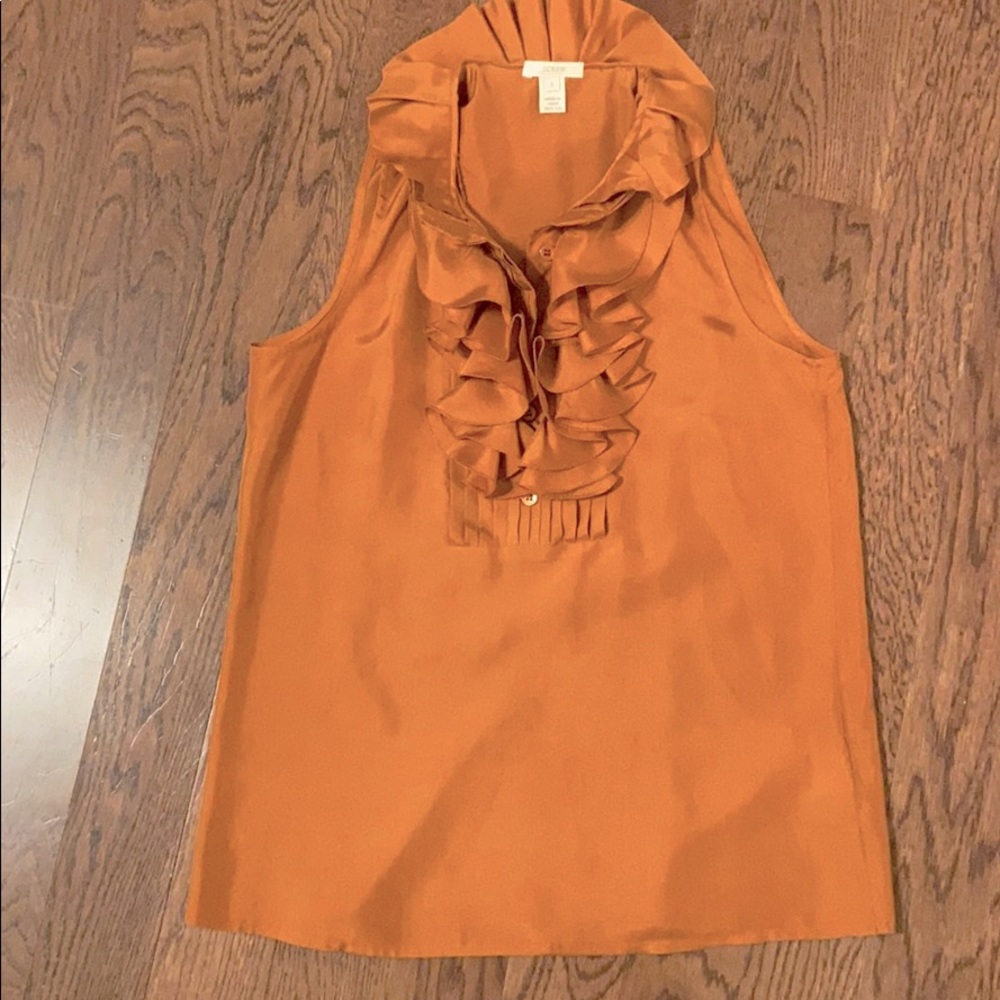 J Crew silk sleeveless blouse sz 0